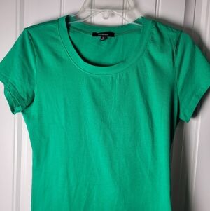 Ambiance Women's Bright Green Short Sleeve Crewneck Tee